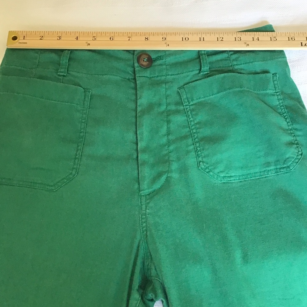 Anthropologie The Colette Linen Blend Crop Wide-Leg Pants by Maeve Size 30 - Picture 12 of 16